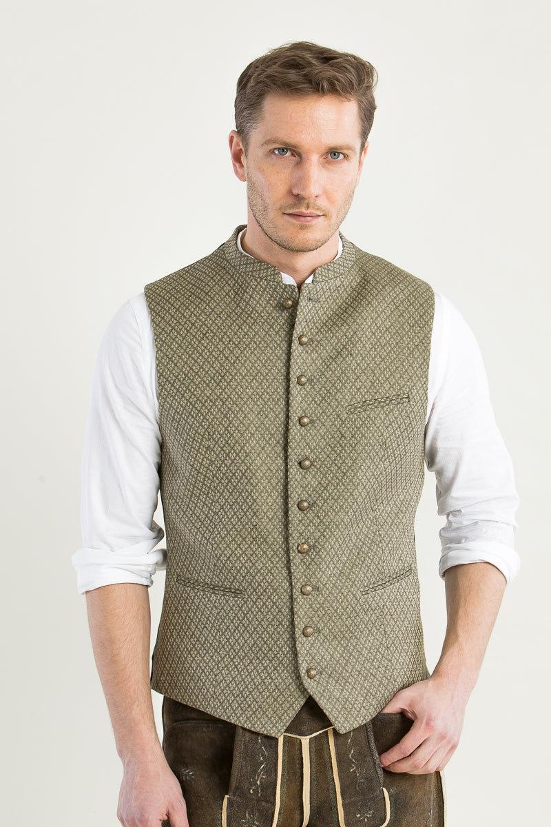 Gottseidank 'Konstantin' Slim-Fit Linen-Blend Vest