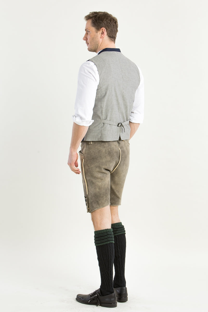 Grasegger 'Aurach' 100% Linen Vest in Classic Blue