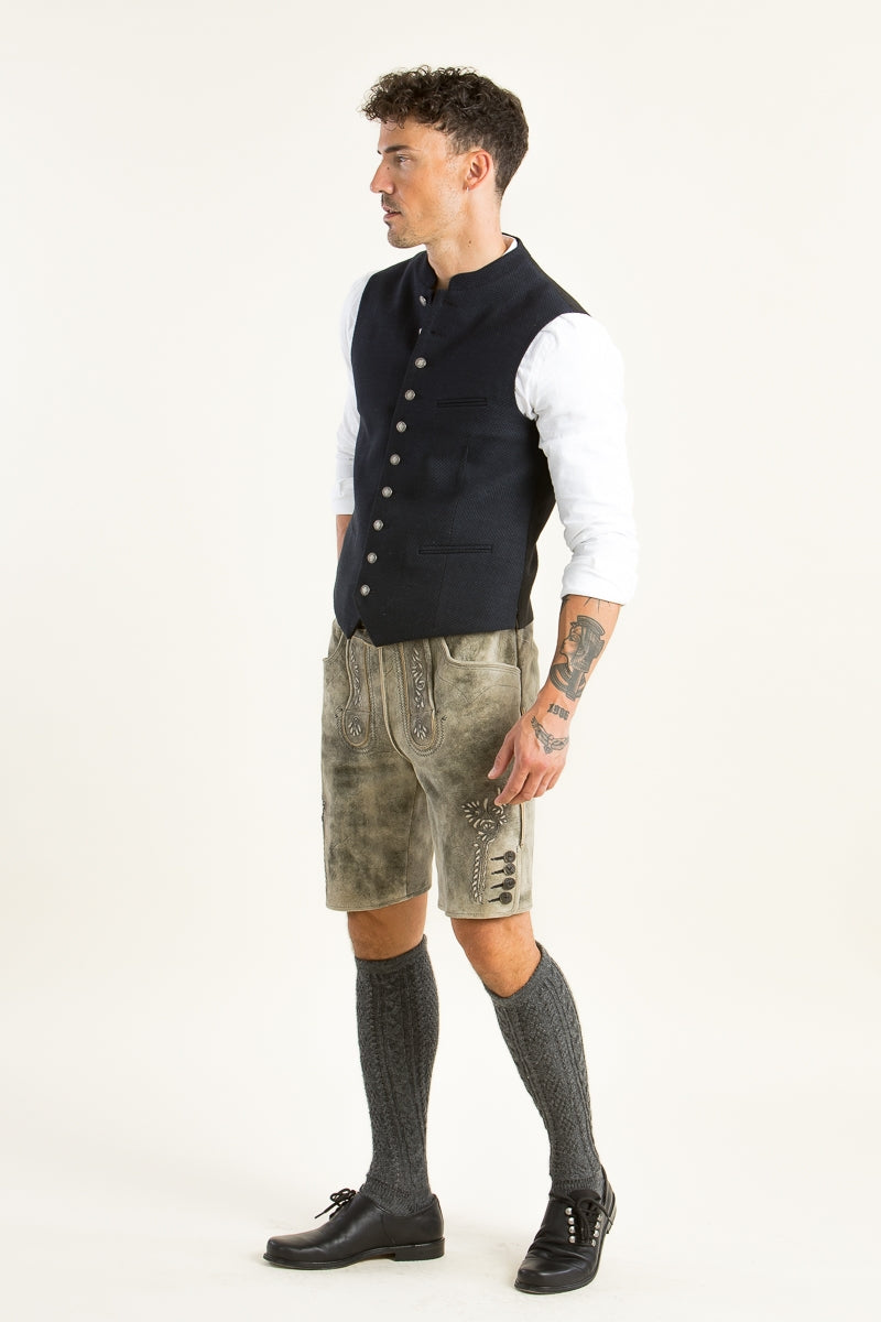 Spieth & Wensky 'Ernstbrunn' Suede Lederhose in Rustic Brown