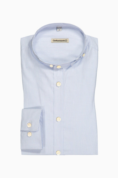 Gottseidank 'Lenz' Slim-Fit Stretch Shirt in Baby Blue