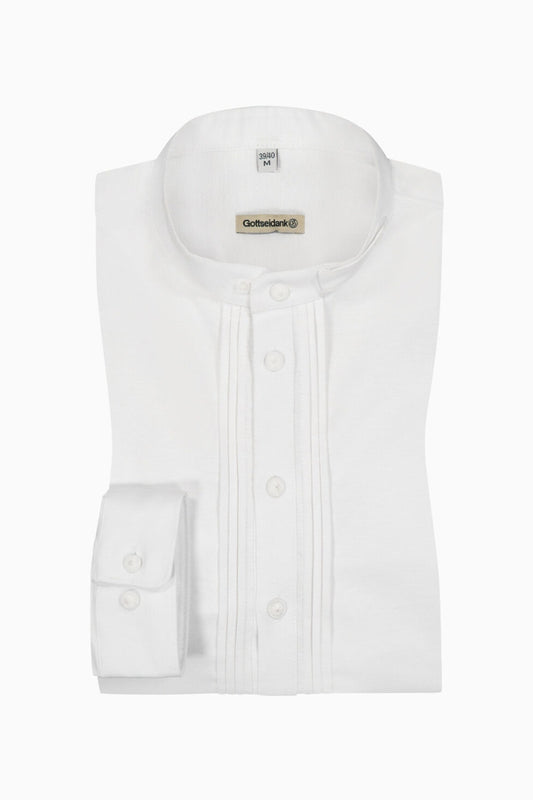 Gottseidank 'Lenz' Pfoad Stretch-Cotton Shirt in White