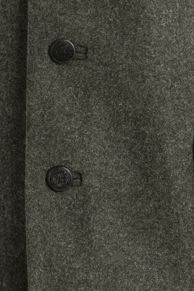 Almliebe 'Tschamsdara' Merino Loden Janker in Olive Green