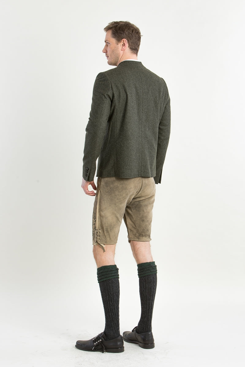 Almliebe 'Tschamsdara' Merino Loden Janker in Olive Green