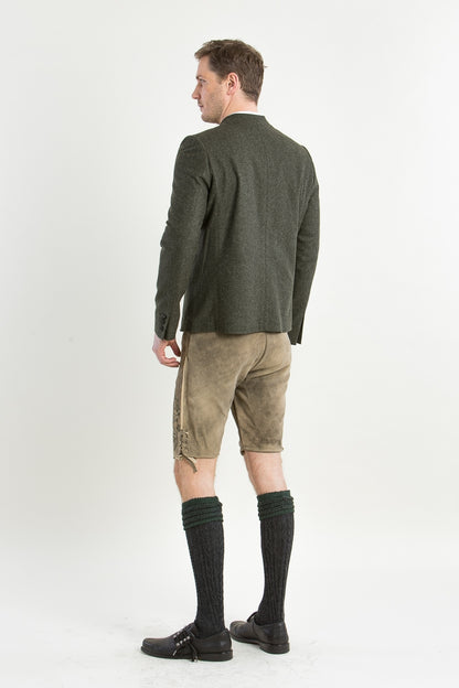 Almliebe 'Tschamsdara' Merino Loden Janker in Olive Green