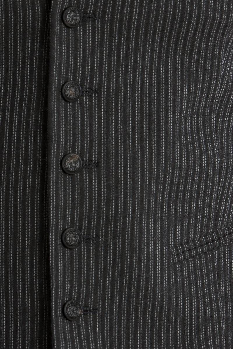 Almliebe 'Hallodri' Slim-Fit Striped Vest in Anthracite