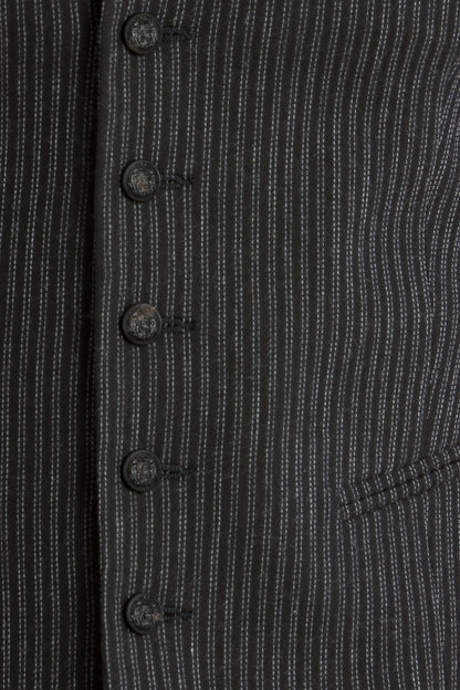 Almliebe 'Hallodri' Slim-Fit Striped Vest in Anthracite