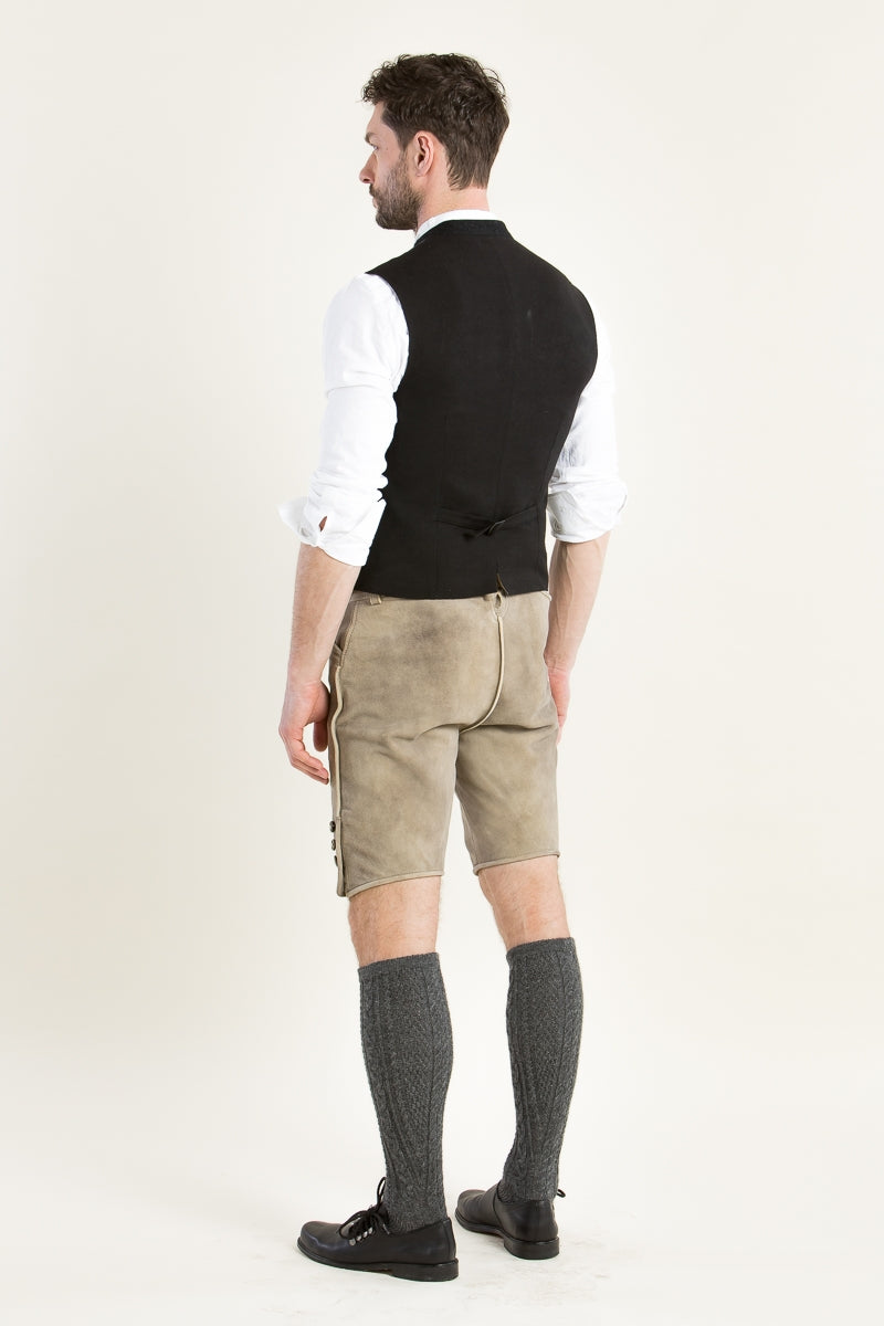 Almliebe 'Hallodri' Slim-Fit Striped Vest in Anthracite