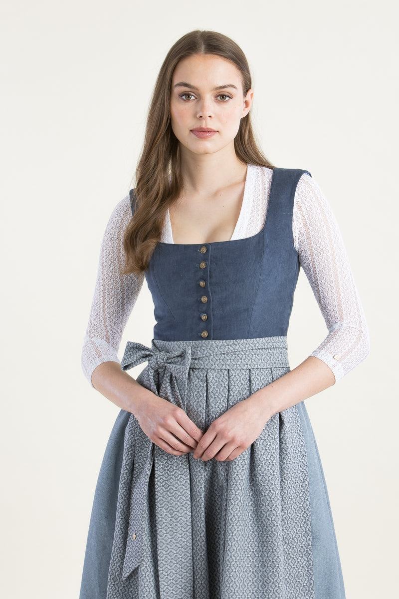Alpenherz 'Naomi' 3/4-Sleeve Lace Dirndl Blouse