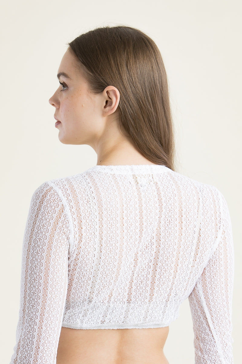 Alpenherz 'Naomi' 3/4-Sleeve Lace Dirndl Blouse