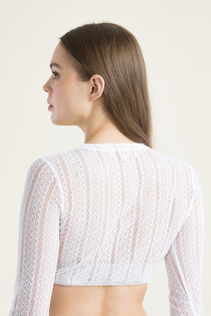 Alpenherz 'Naomi' 3/4-Sleeve Lace Dirndl Blouse