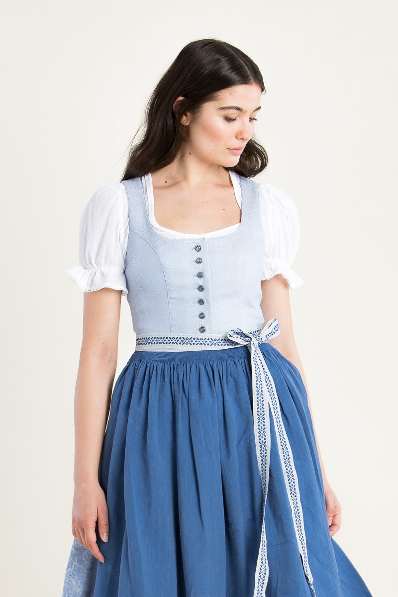 Wenger 'Fabienne' Puff-Sleeve Dirndl Blouse in White