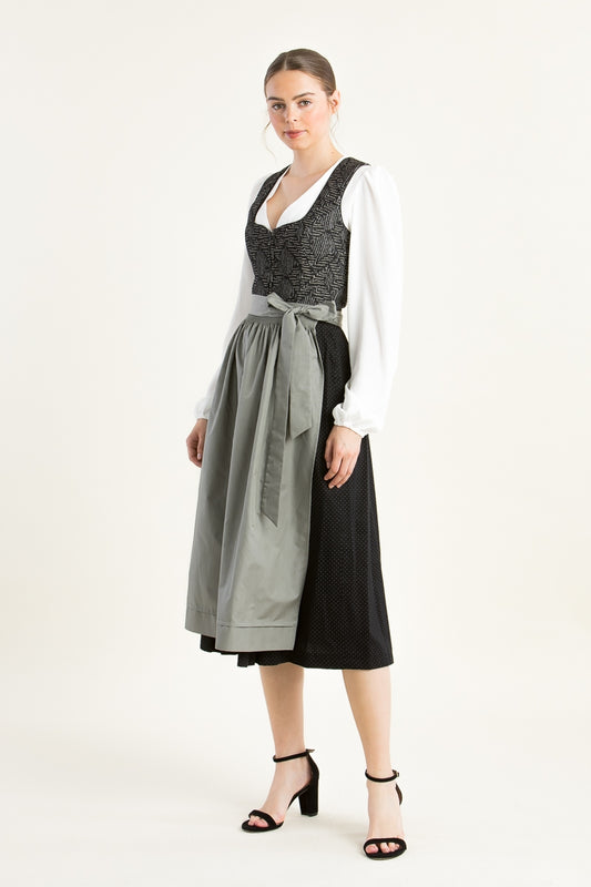 Wenger 'Isi' Festive Sweetheart Dirndl in Black