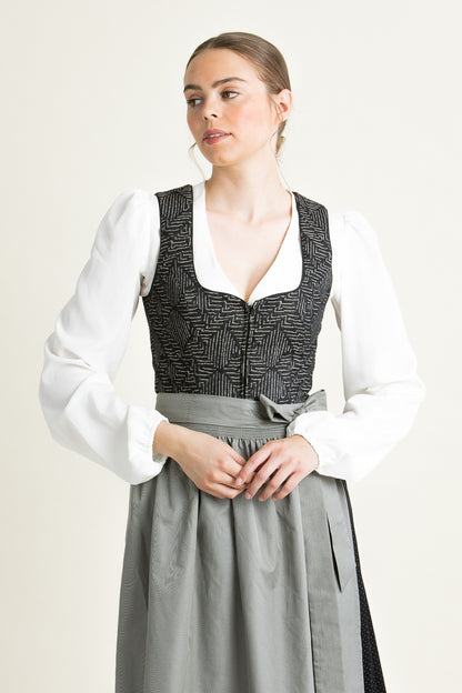 Wenger 'Isi' Festive Sweetheart Dirndl in Black