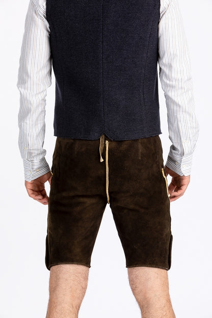 Meindl 'Loisachtal' Suede Lederhose in Maple Brown