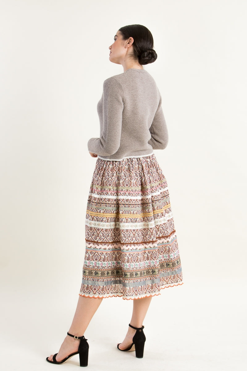 Fei Scho Schee 100% Wool Cardigan with Stag Horn Buttons