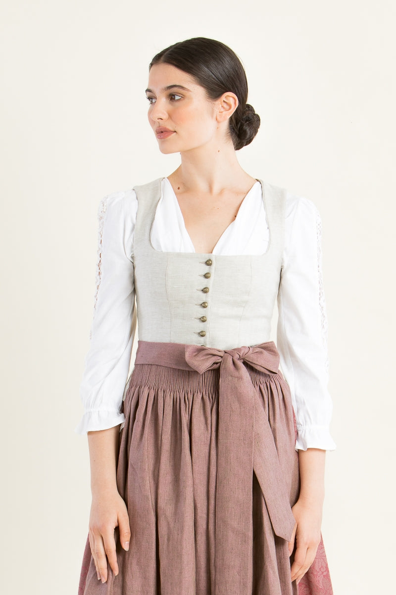 Gottseidank 'Simone' Blouse with Lace Sleeves & Jersey Back
