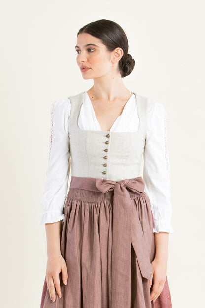 Gottseidank 'Simone' Blouse with Lace Sleeves & Jersey Back