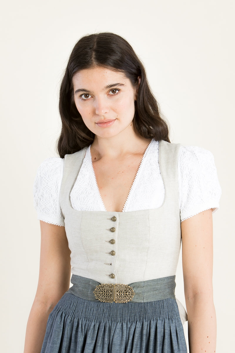 Gottseidank 'Liesbeth' Linen-Blend Blouse with Jersey Back