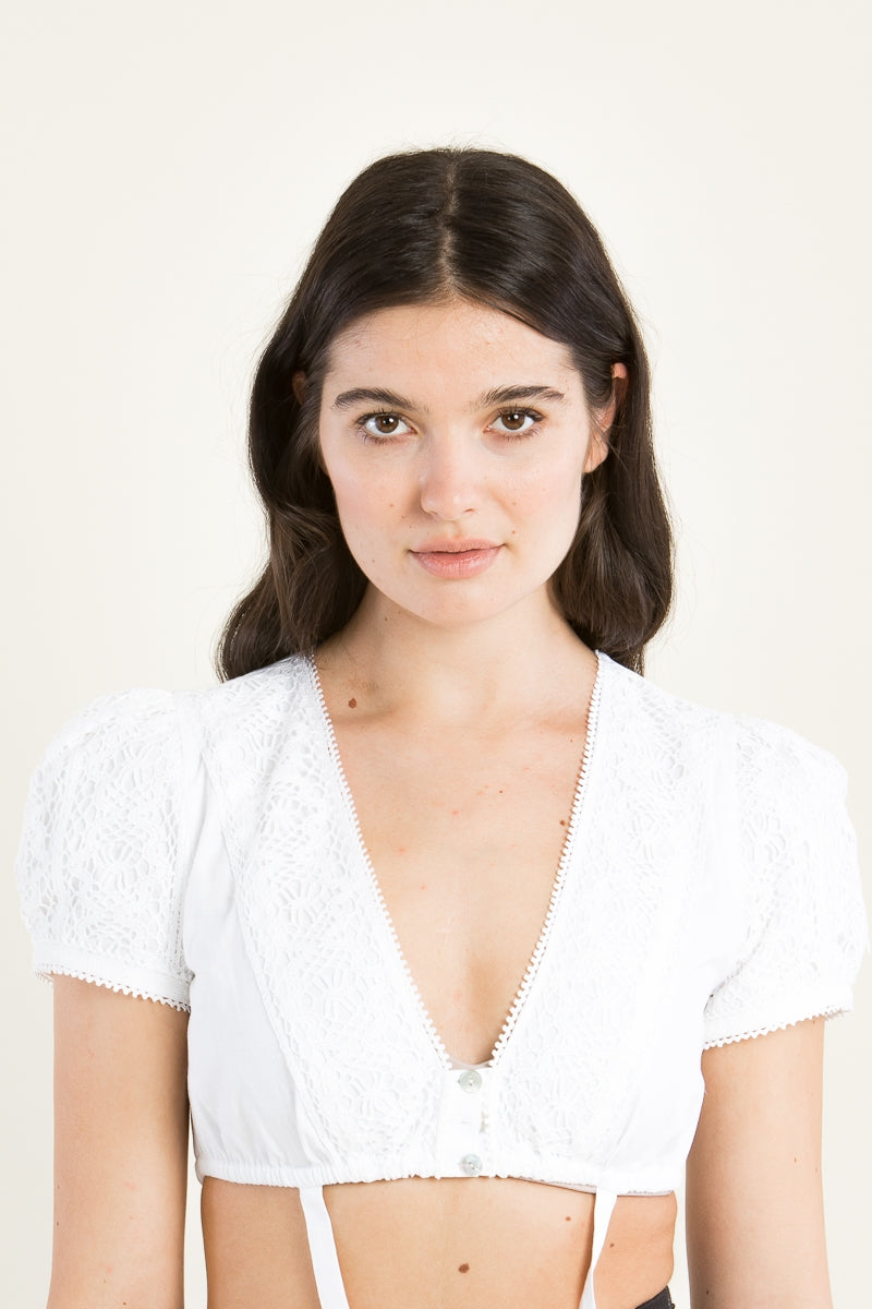 Gottseidank 'Liesbeth' Linen-Blend Blouse with Jersey Back