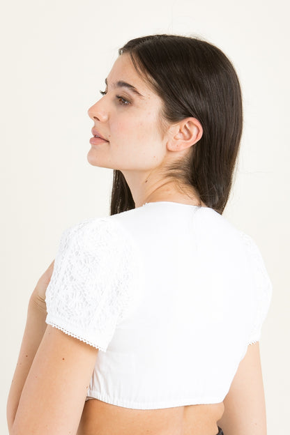 Gottseidank 'Liesbeth' Linen-Blend Blouse with Jersey Back