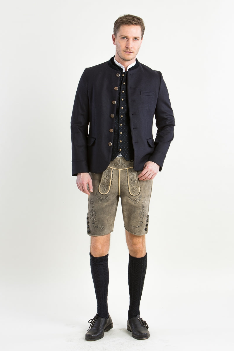 Gottseidank 'Helmut' Loden & Cashmere Janker in Midnight Blue