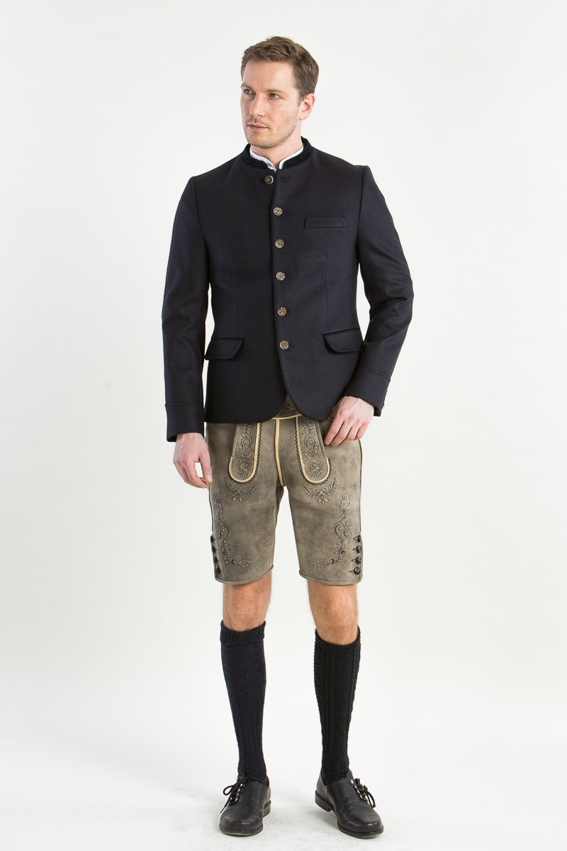 Gottseidank 'Helmut' Loden & Cashmere Janker in Midnight Blue