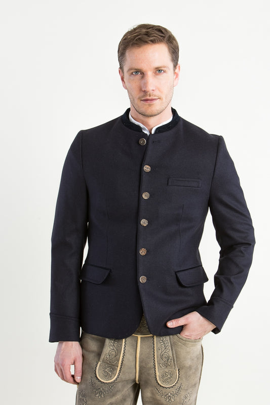 Gottseidank 'Helmut' Loden & Cashmere Janker in Midnight Blue
