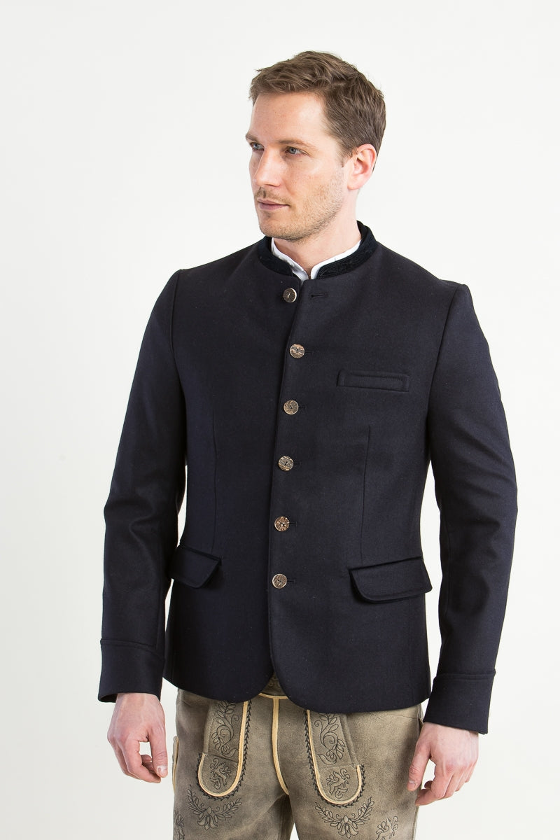 Gottseidank 'Helmut' Loden & Cashmere Janker in Midnight Blue