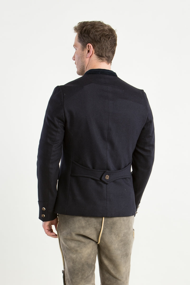 Gottseidank 'Helmut' Loden & Cashmere Janker in Midnight Blue