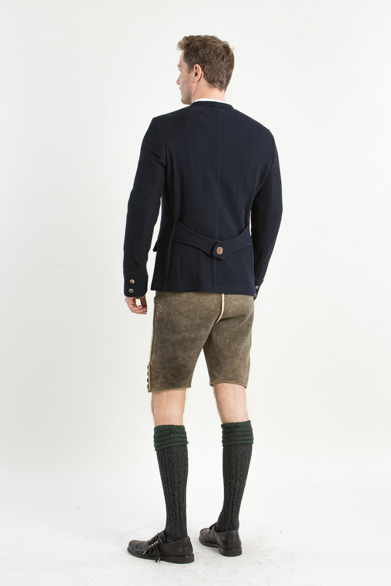 Gottseidank 'Korbe' Double-Breasted Wool Janker in Night Blue