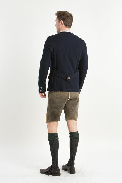 Gottseidank 'Korbe' Double-Breasted Wool Janker in Night Blue