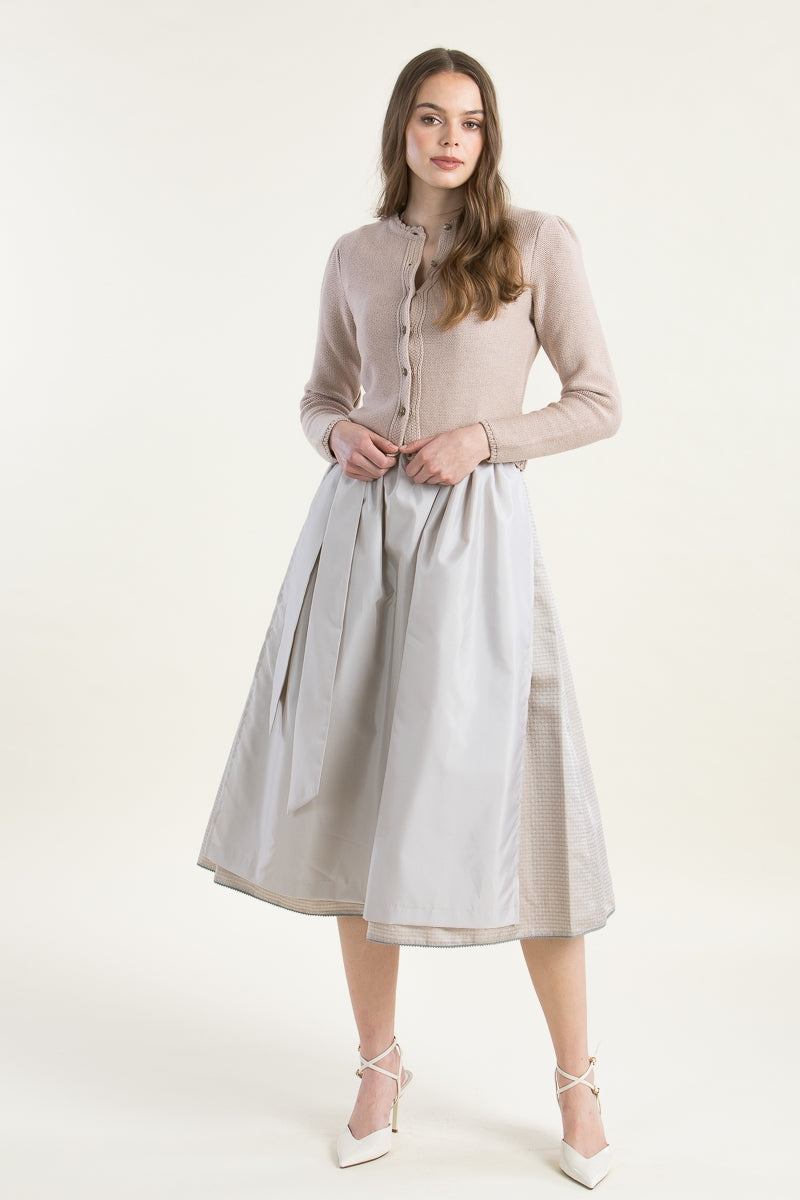 Gottseidank 'Mirl' Merino Wool Cardigan in Nude Rose