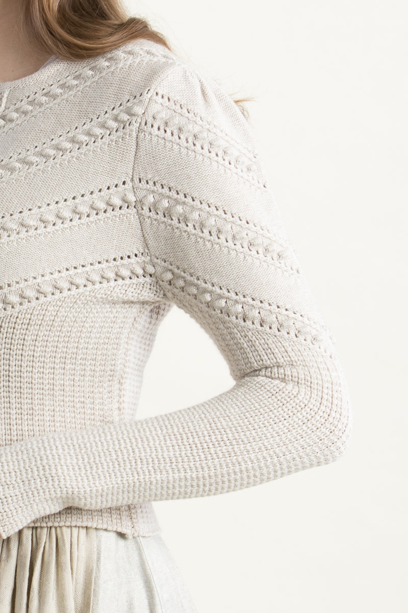 Gottseidank 'Ophelia' Merino Wool Cardigan in Champagne