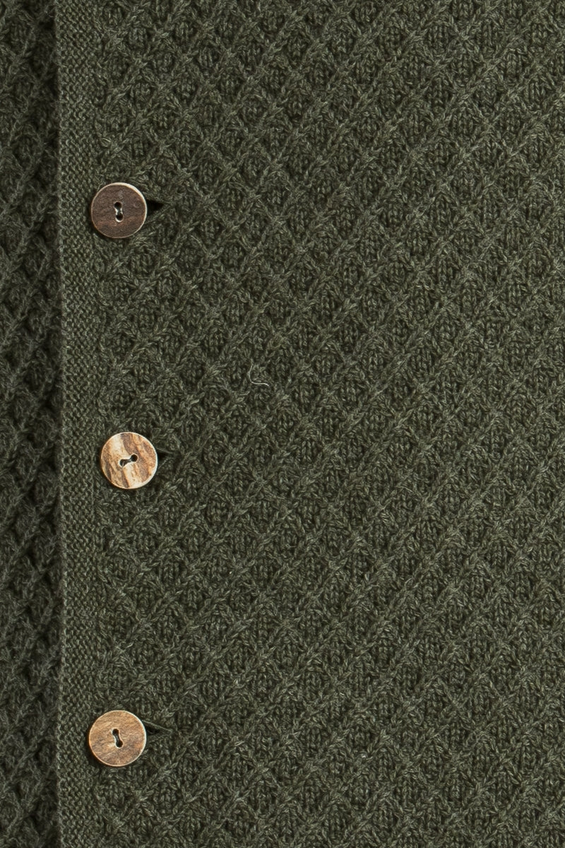 Gottseidank 'Xaver' Waffle-Knit Wool Janker in Bronze