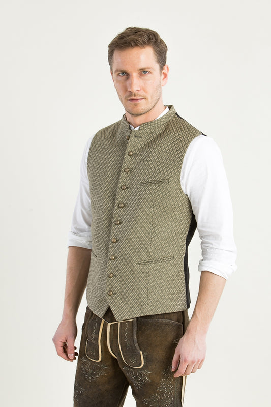 Gottseidank 'Konstantin' Slim-Fit Linen-Blend Vest