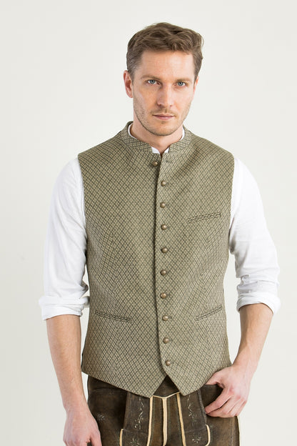 Gottseidank 'Konstantin' Slim-Fit Linen-Blend Vest