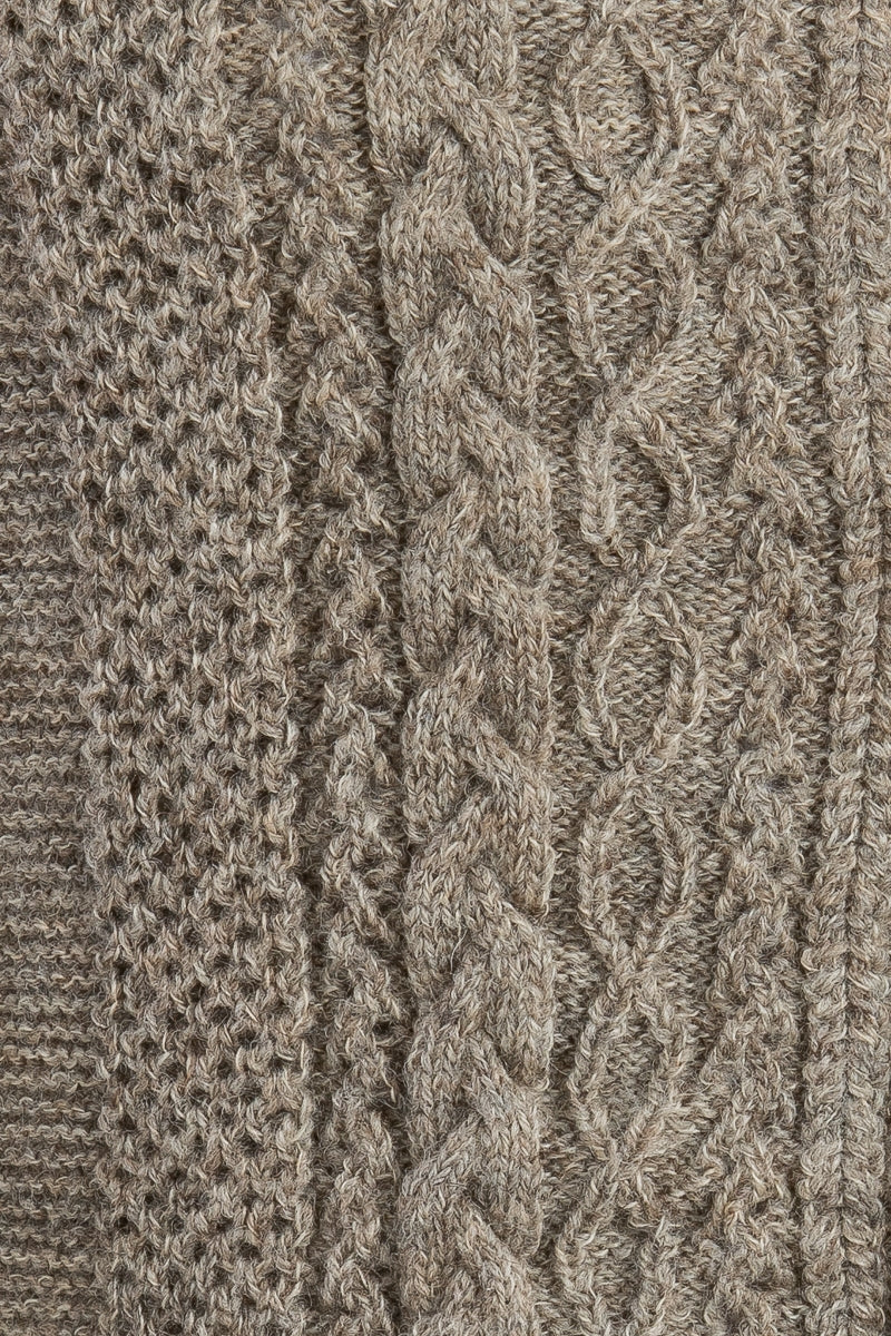 Grasegger Cable-Knit Merino Wool Janker in Light Beige