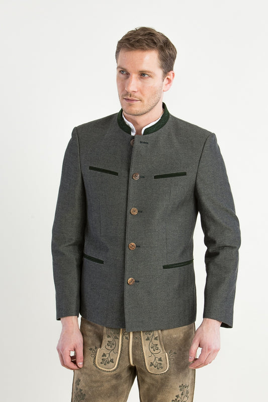 Grasegger 'Pankratz' Cotton Trachten Janker in Green