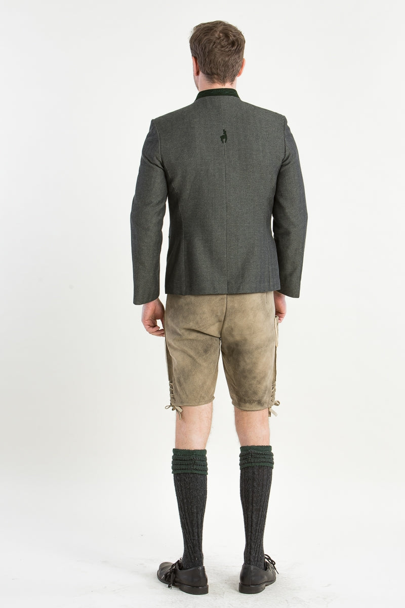 Grasegger 'Pankratz' Cotton Trachten Janker in Green