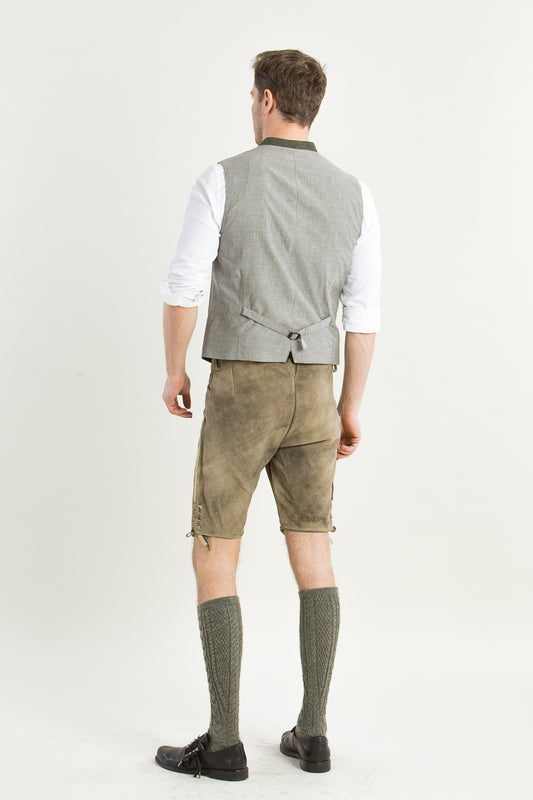 Grasegger 'Aurach' 100% Linen Vest in Green