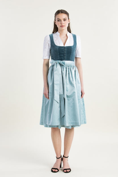 Hammerschmid 'Plattensee' Velvet Dirndl in Turquoise