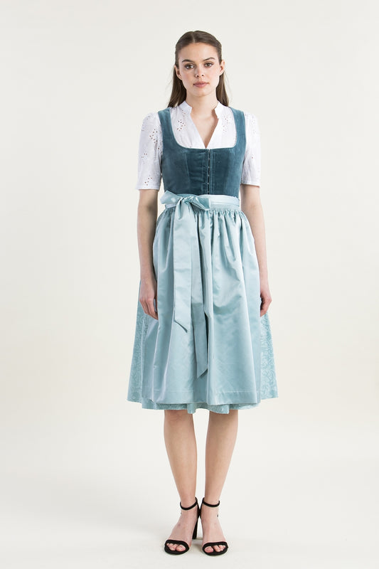 Hammerschmid 'Plattensee' Velvet Dirndl in Turquoise