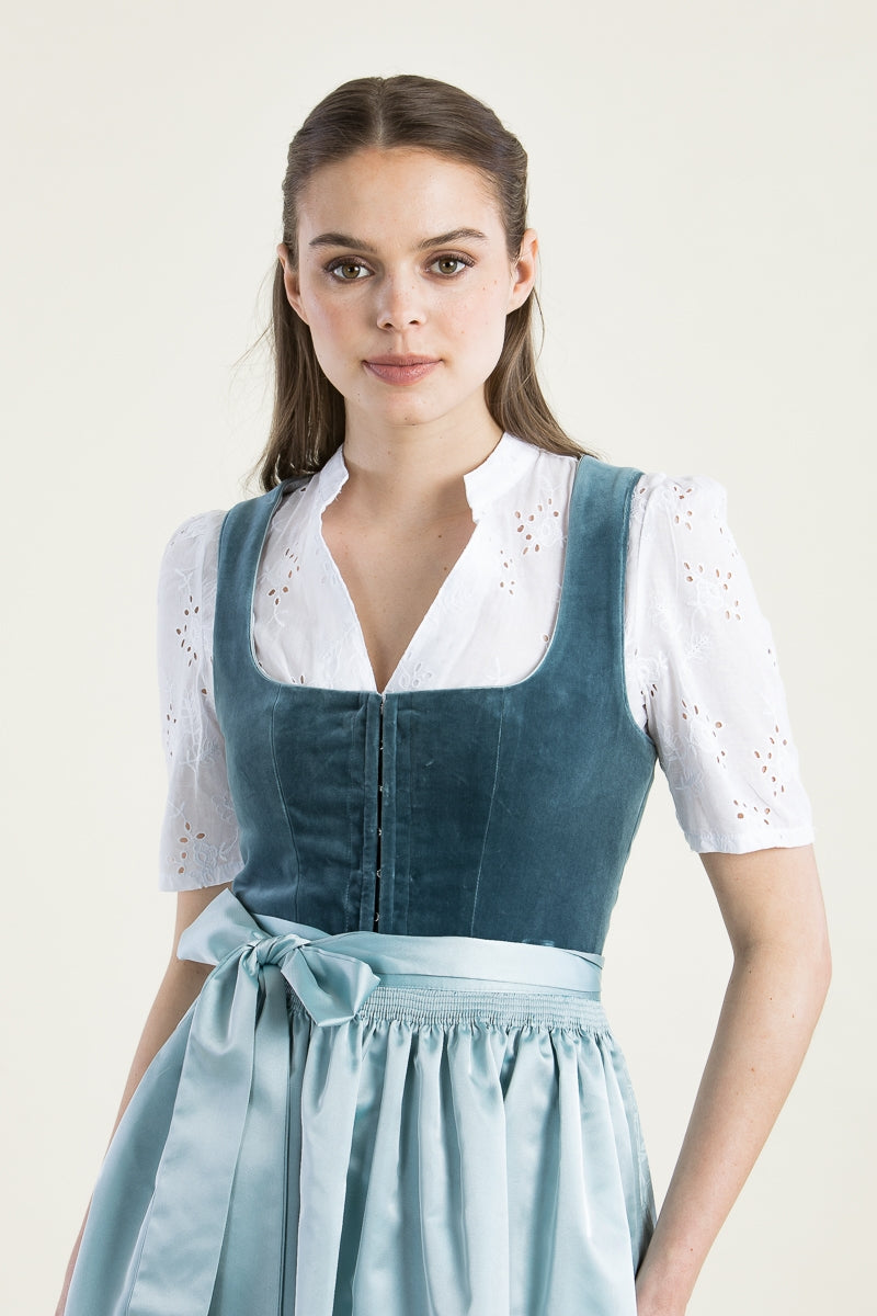 Hammerschmid 'Plattensee' Velvet Dirndl in Turquoise