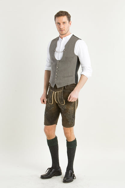 Hammerschmid 'Carl' Miesbacher Vest in Patterned Beige