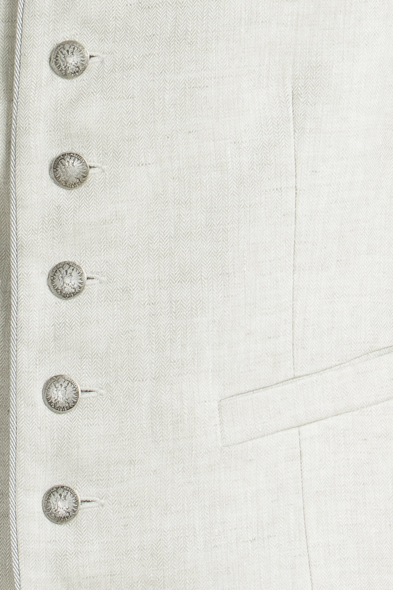 Heimatglück 'Philipp' Linen-Blend Vest in Cream