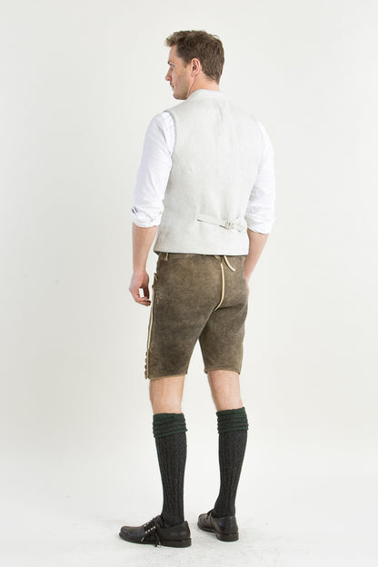 Heimatglück 'Philipp' Linen-Blend Vest in Cream
