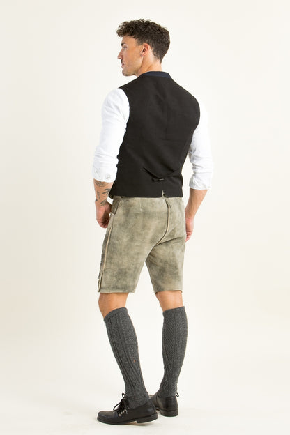 Spieth & Wensky 'Ernstbrunn' Suede Lederhose in Rustic Brown