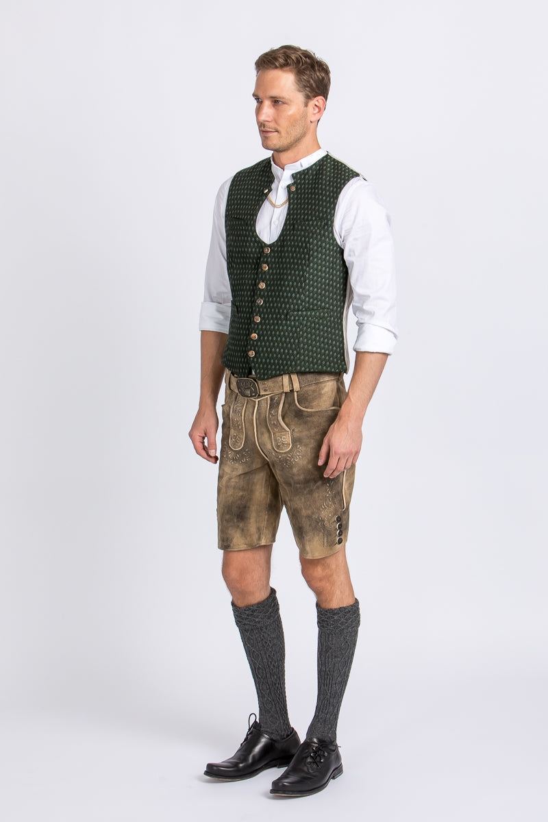 Spieth & Wensky Short Suede "Grafenau" Lederhose with Belt