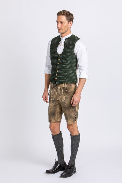 Spieth & Wensky Short Suede "Grafenau" Lederhose with Belt