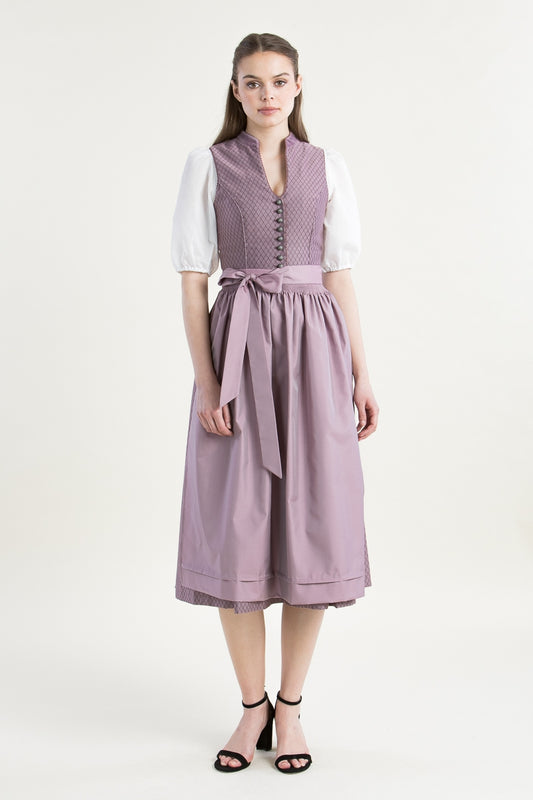 Wenger 'Agnes' V-Neck Dirndl in Dusty Rose